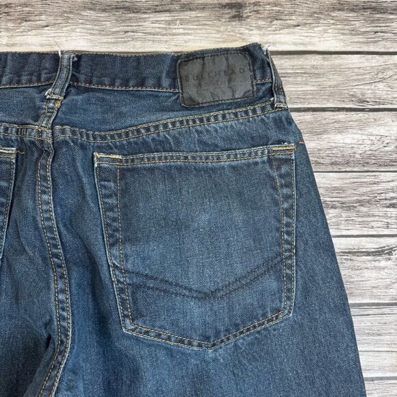 Men's Bullhead Denim Co 34x32 Slim Straight Dark Blue Jeans - Picture 8 of 11